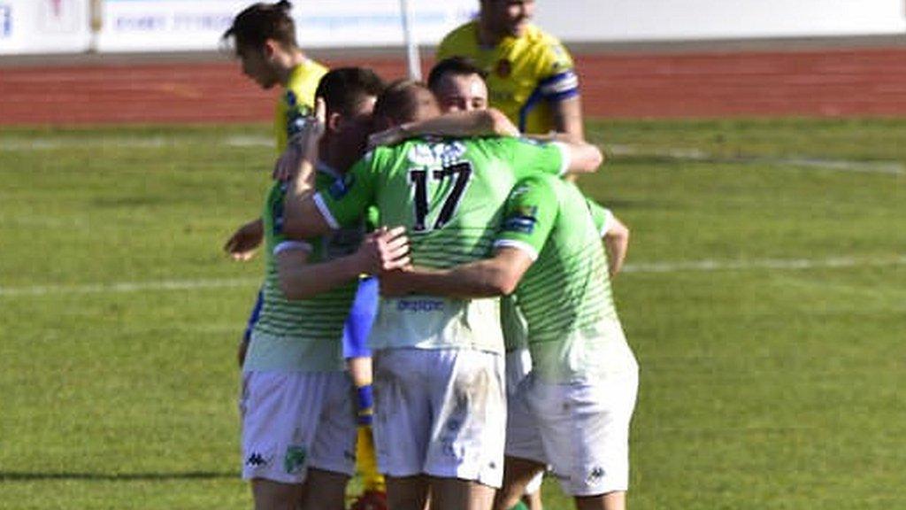 Guernsey FC celebrate