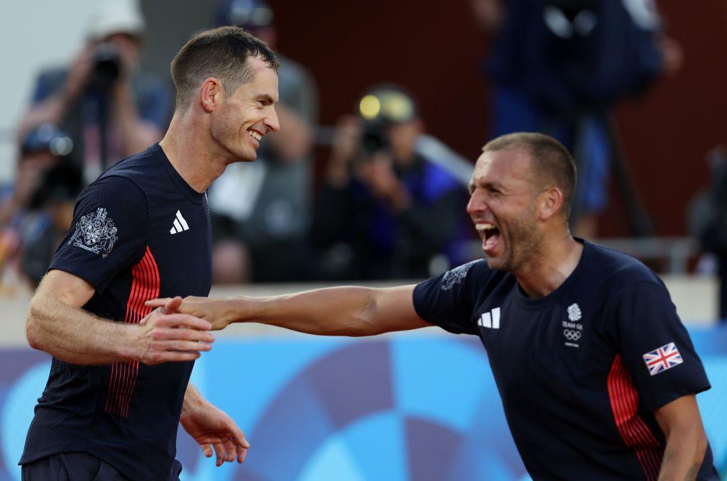 Murray and Evans celebrate their win