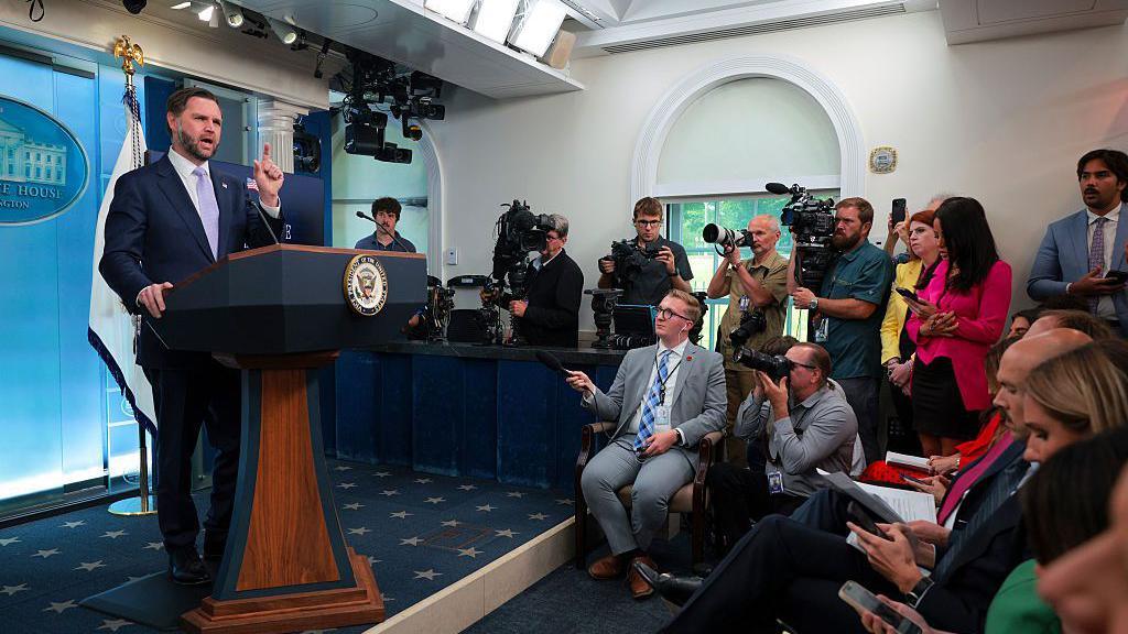 JD Vance gives White House press briefing