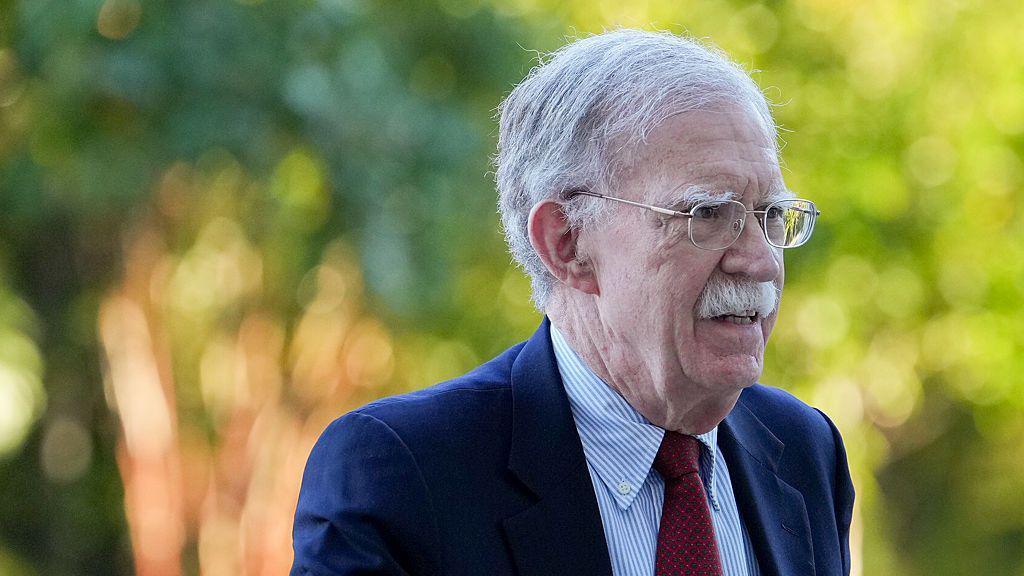 Former national security adviser John Bolton arrives at court on Friday.