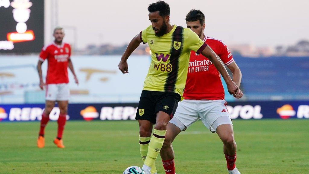 Andros Townsend playing for Burnley in a friendly