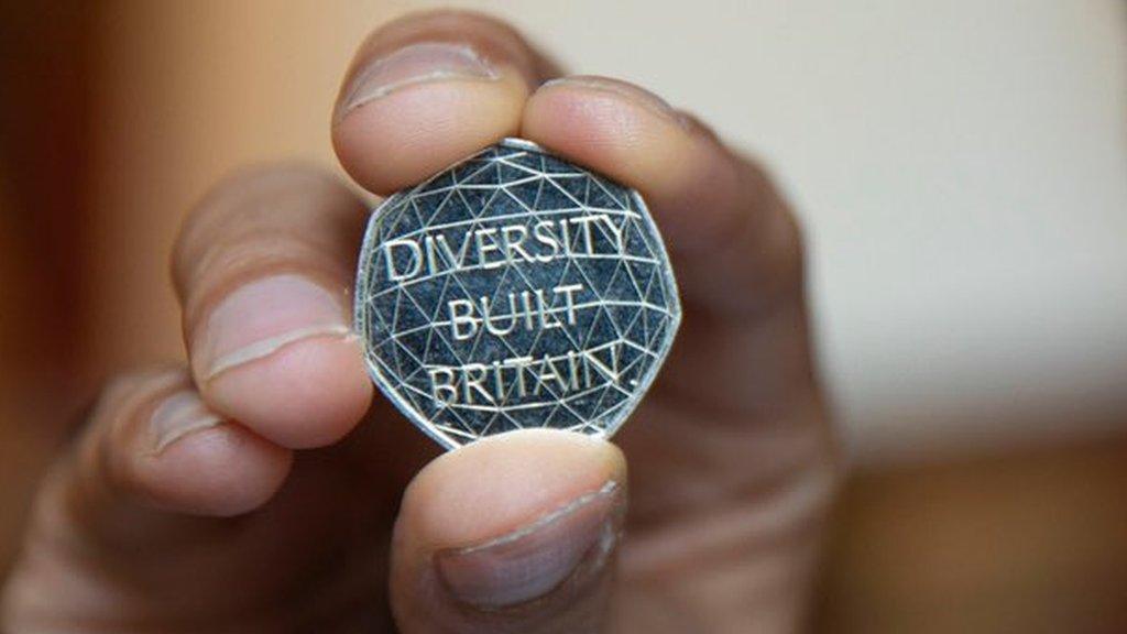 The new 'Diversity Built Britain' coin