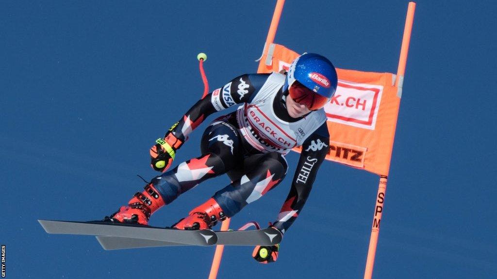 Mikaela Shiffrin races at St Moritz