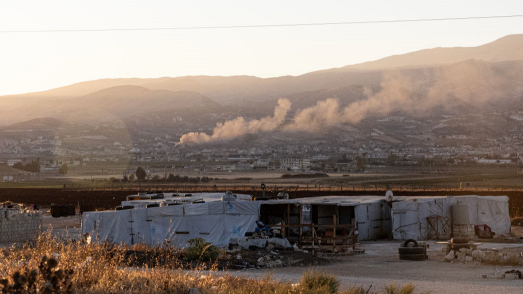 Israel continues its offensive in Baalbek, shelling the city all night, the rubble of the city was revealed in the morning on October 25, 2024 in Baalbek, Lebanon.