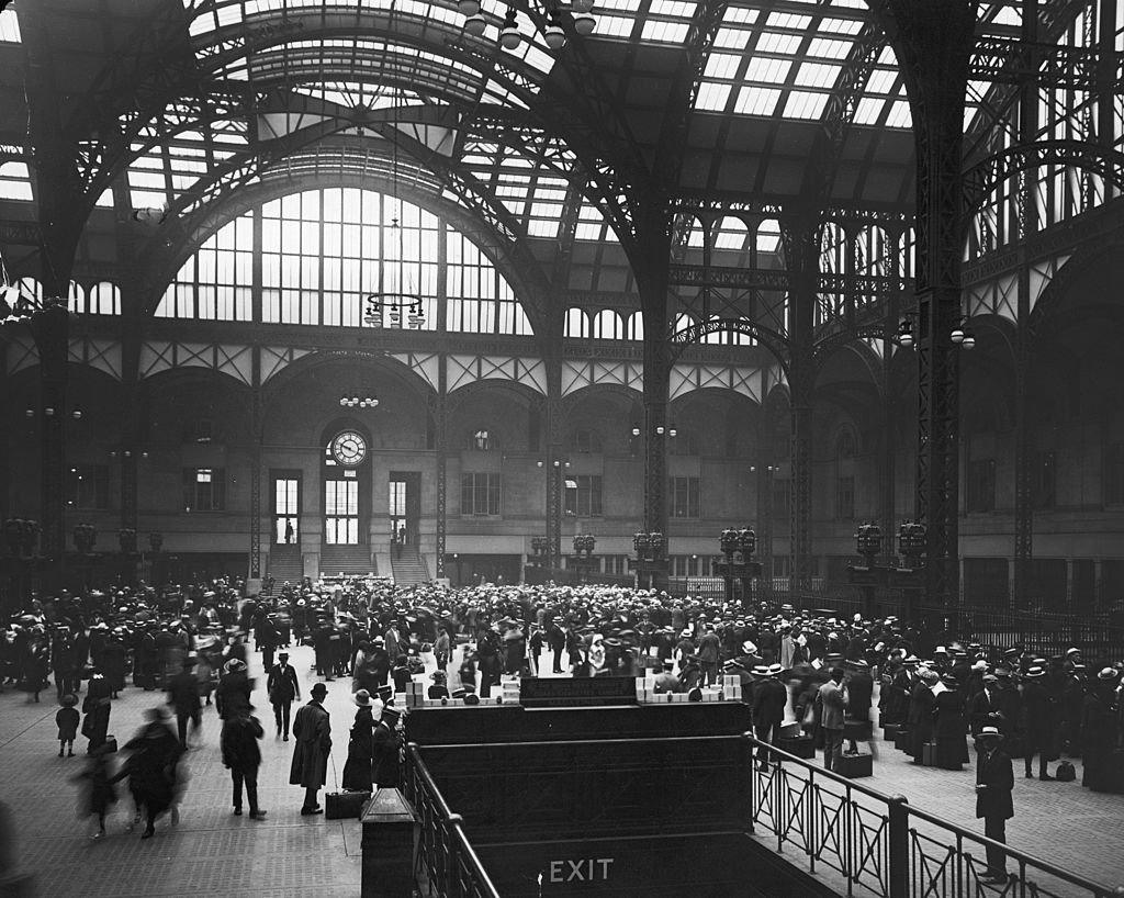 Penn Station in 1910, the year it was built