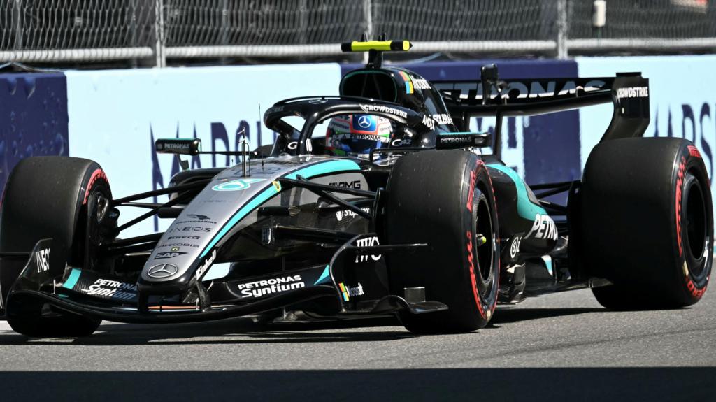 Mercedes' Kimi Antonelli in Miami Grand Prix qualifying
