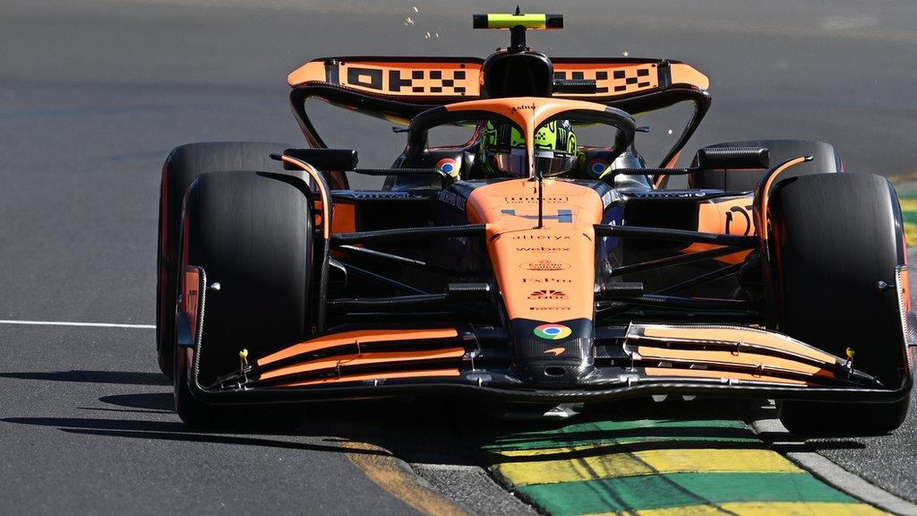 Lando Norris on track during the Australian Grand Prix