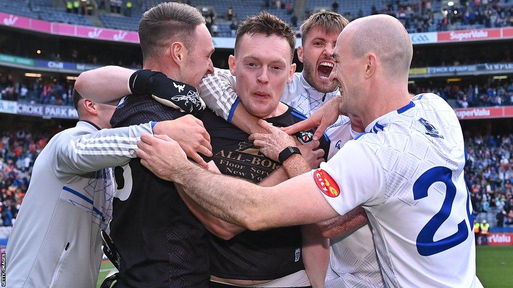 Beggan and his team-mates celebrate