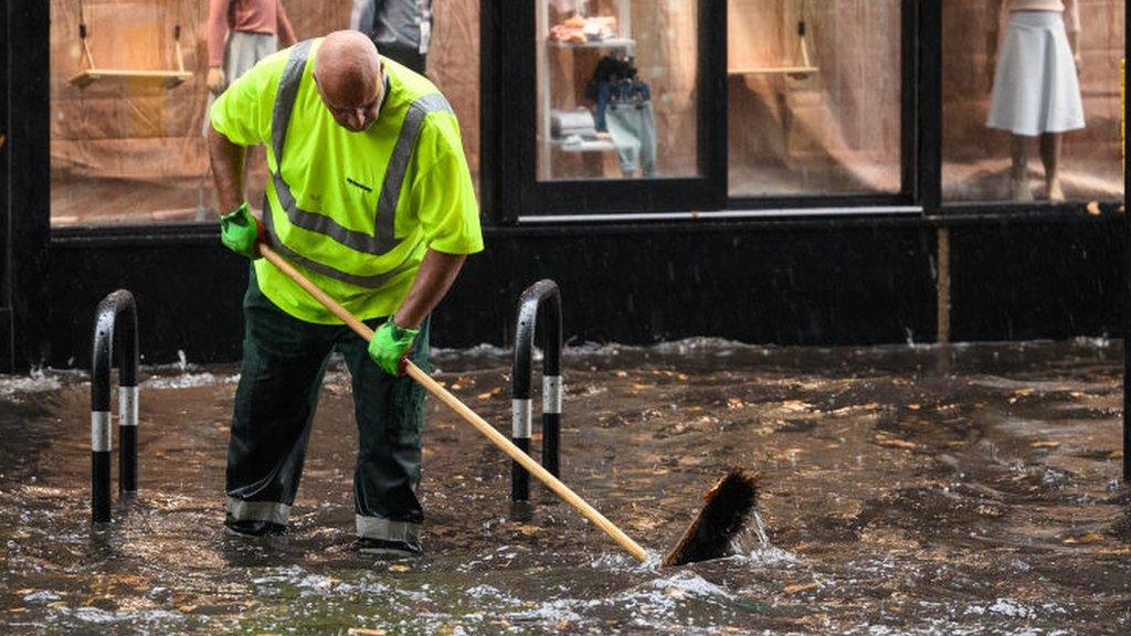 Localised flooding hit London on Wednesday