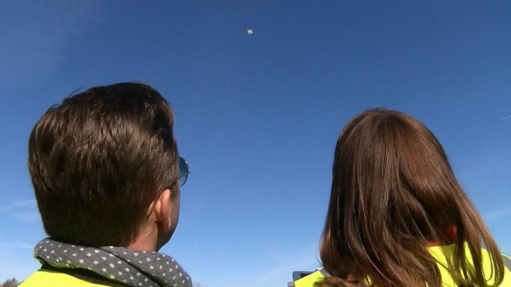 BBC reporter Caroline Lowbridge - who took ten attempts to pass her driving test - is given a drone flying lesson by a former RAF pilot.