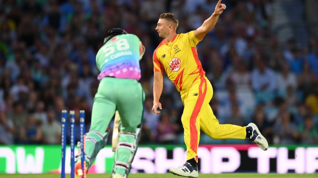 Daniel Sams celebrates the wicket of Sam Curran