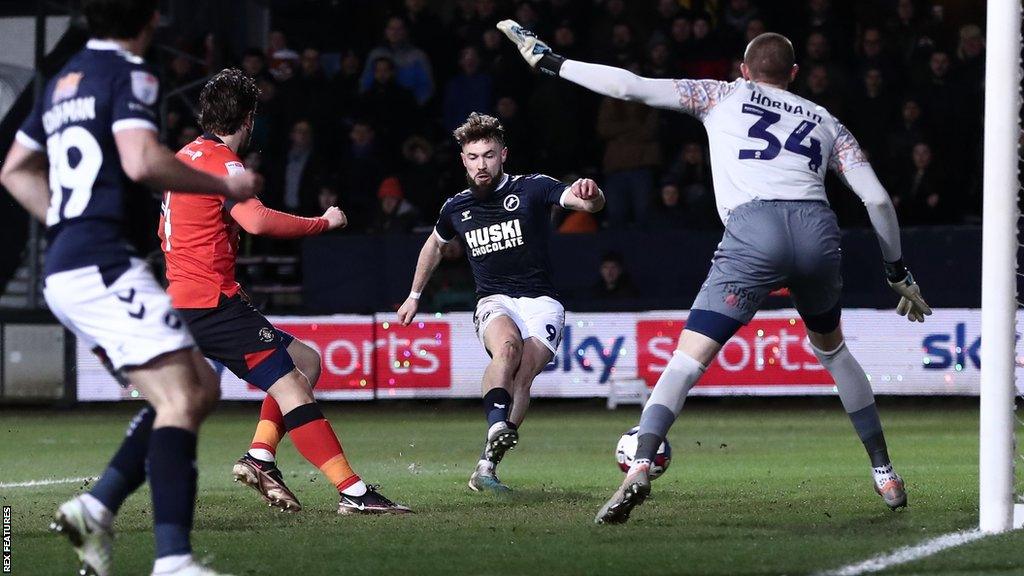 Tom Bradshaw scores for Millwall