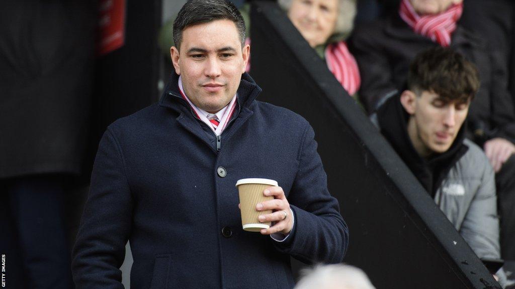 Lincoln City's chief executive officer Liam Scully during the Sky Bet League One match between Lincoln City and Fleetwood Town at LNER Stadium on February 10, 2024 in Lincoln, England