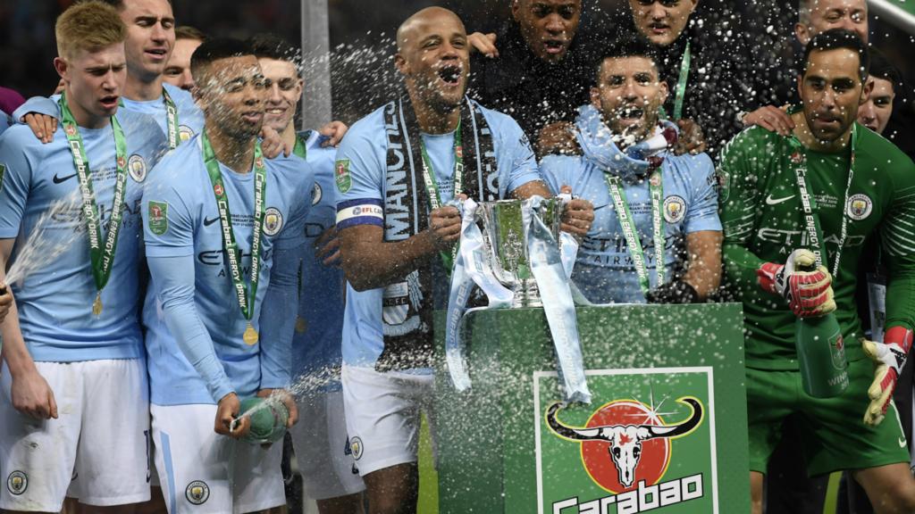 Man City lifting Carabao Cup