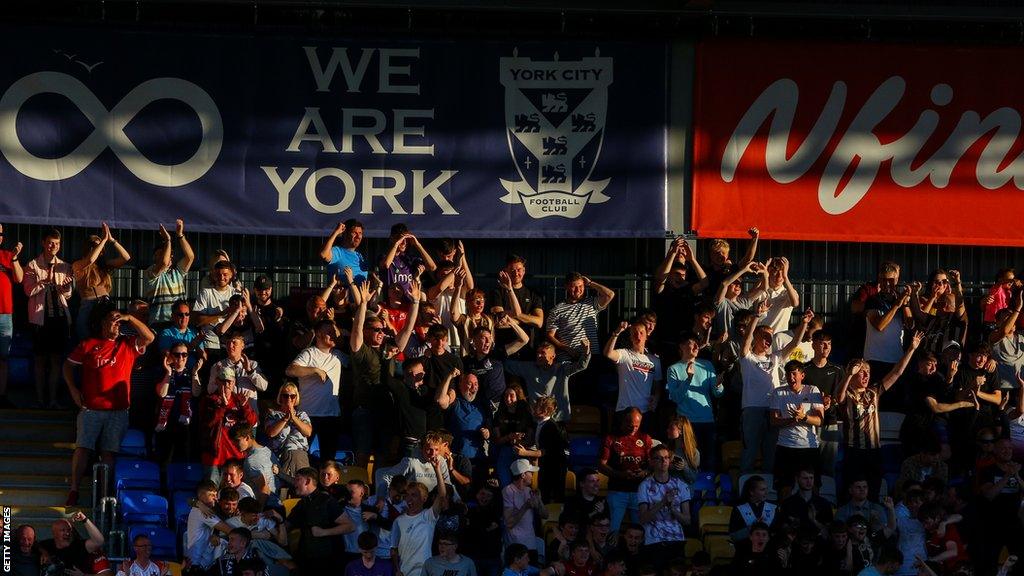 Fans at York's LNER Stadium