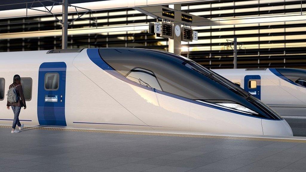 Artist's impression of HS2 train