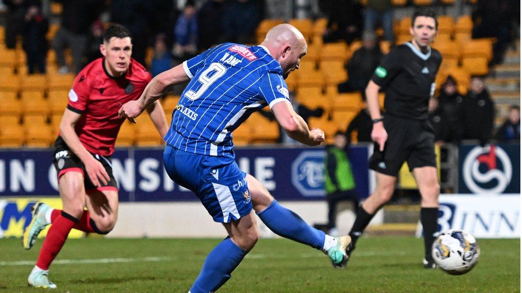 Chris Kane manages to stick away the rebound after having his penalty saved