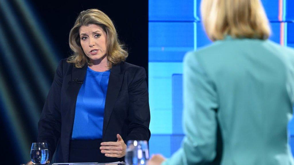 Conservative leadership candidate Penny Mordaunt speaks during Britain's Next Prime Minister: The ITV Debate