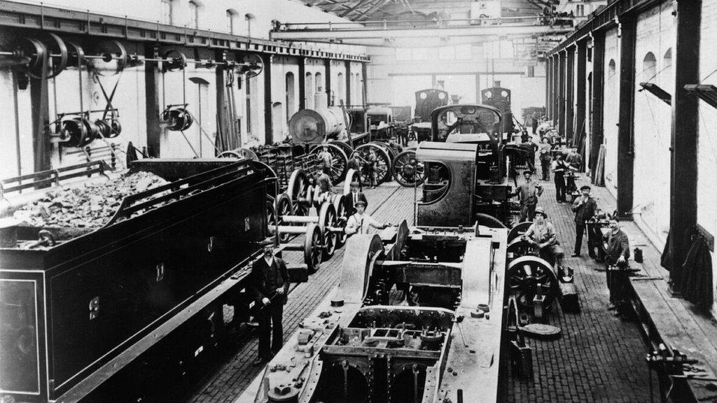 Highbridge locomotive works, circa 1900