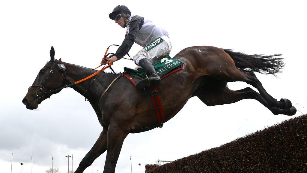 Gerri Colombe pictured with jockey Davy Russell at Aintree