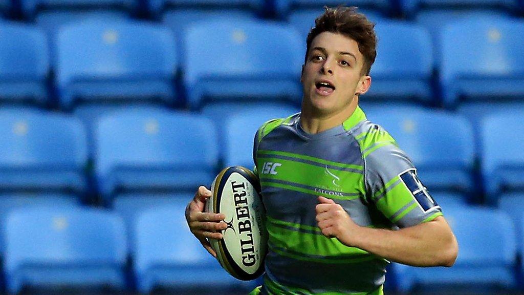 Adam Radwan in action for Newcastle Falcons