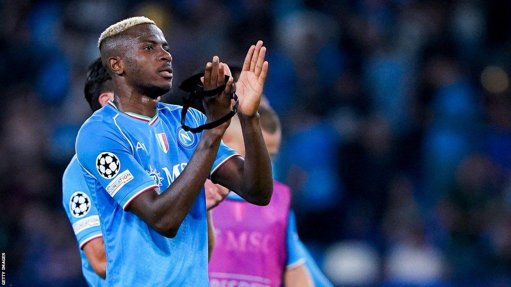 Nigeria's Victor Osimhen celebrated Serie A glory with Napoli last season