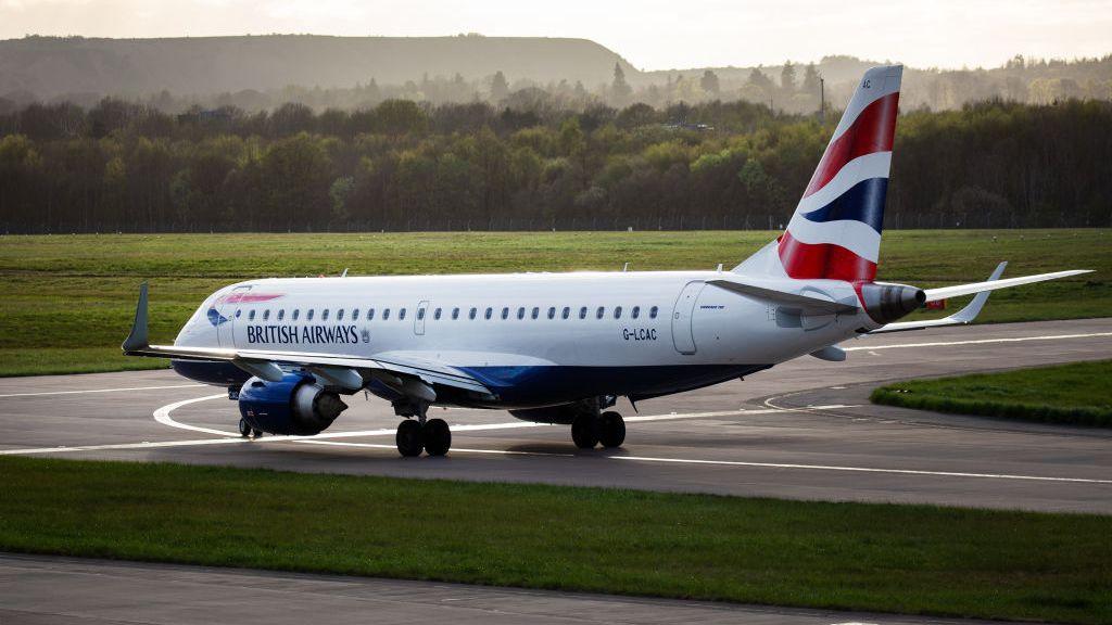 BA plane at Edinburgh