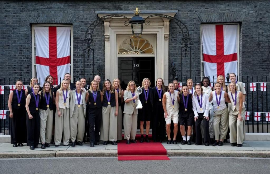 England team outside Downing St