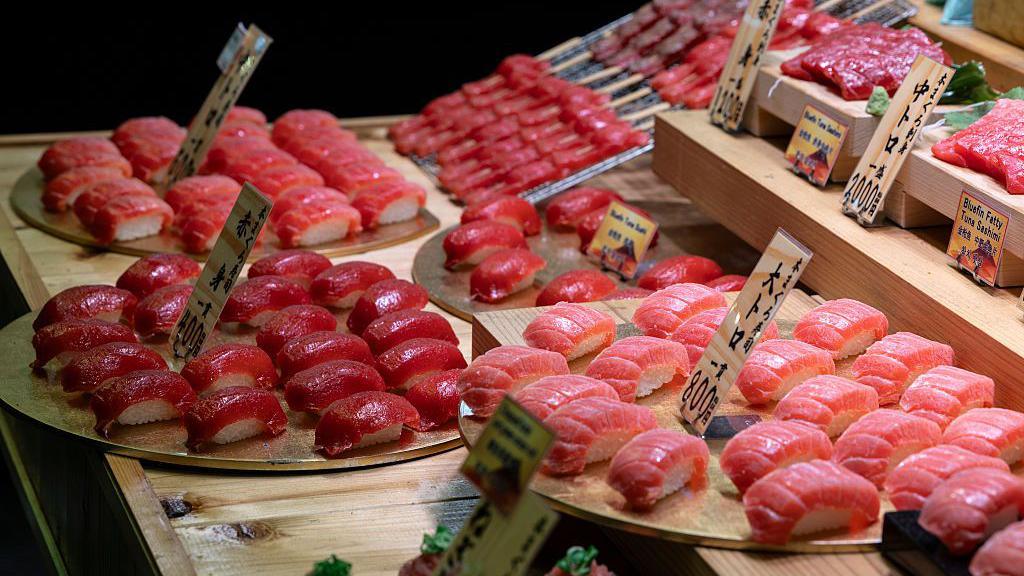 tuna sushi in japan.