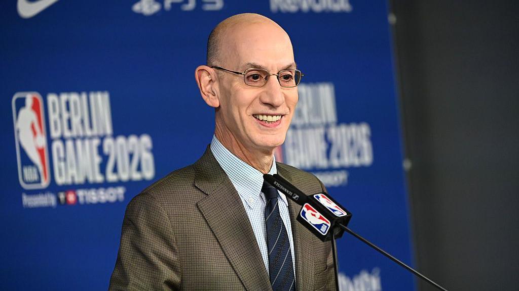 Adam Silver speaking at a press conference