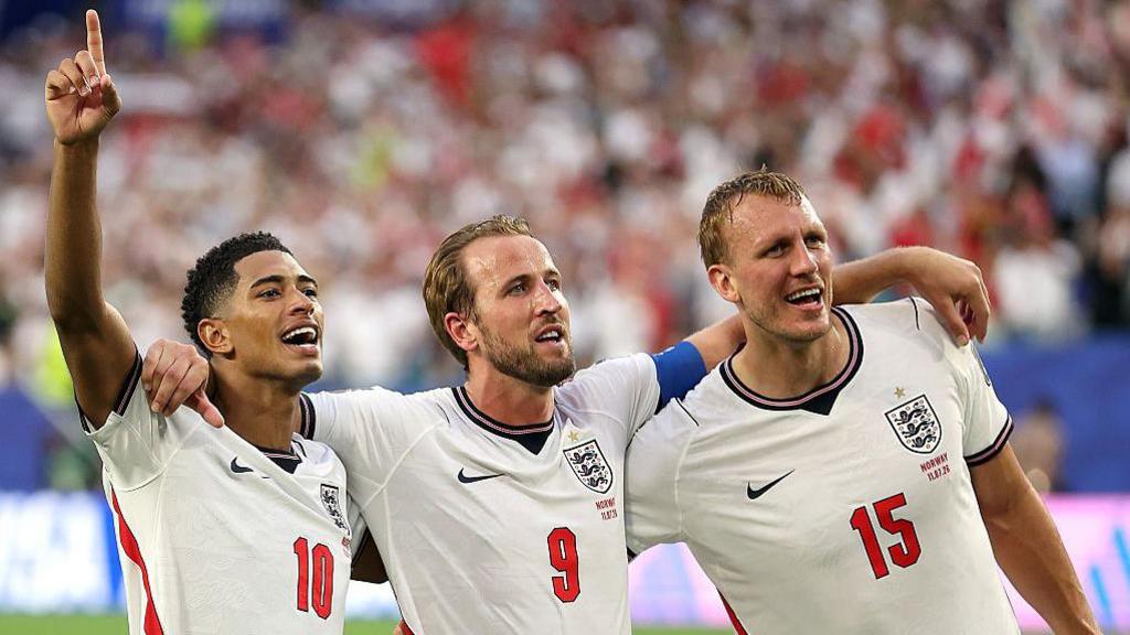 Jude Bellingham, Harry Kane and Dan Burn