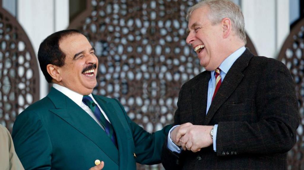 King Hamad of Bahrain and Prince Andrew at Windsor in 2017