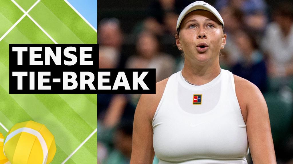 Anisimova saves five set points to wrap up tie-break victory