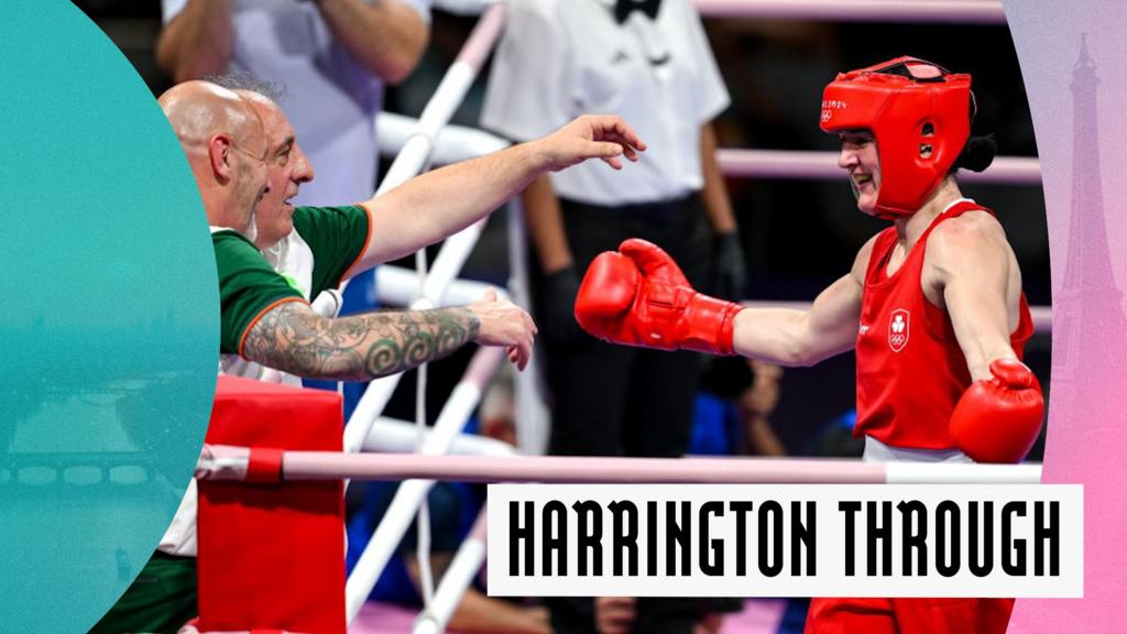 Ireland's Harrington guaranteed medal after 60 kg quarter-final win