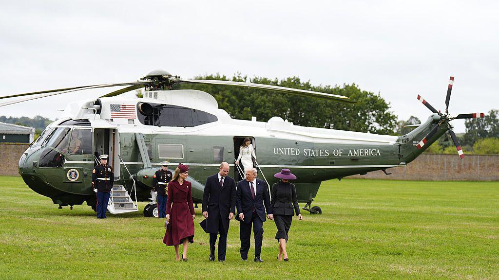 Catherine, Princess of Wales and William, Prince of Wales meets US President Donald Trump and First Lady Melania Trump at Windsor Castle.
