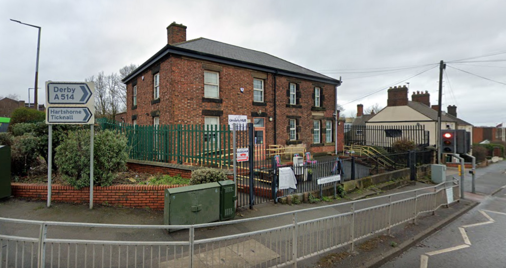 A community-run library building