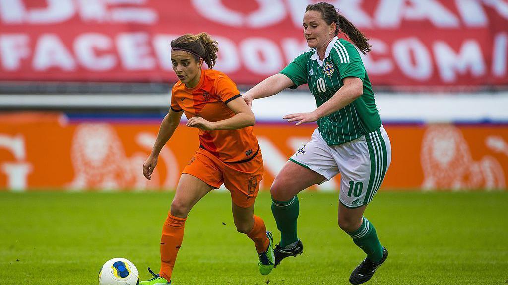 Renee Slegers during the friendly match between the Netherlands and Northern Ireland