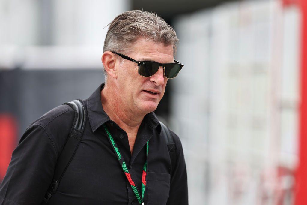 Graeme Lowdon pictured at the 2023 Japanese Grand Prix wearing sunglasses