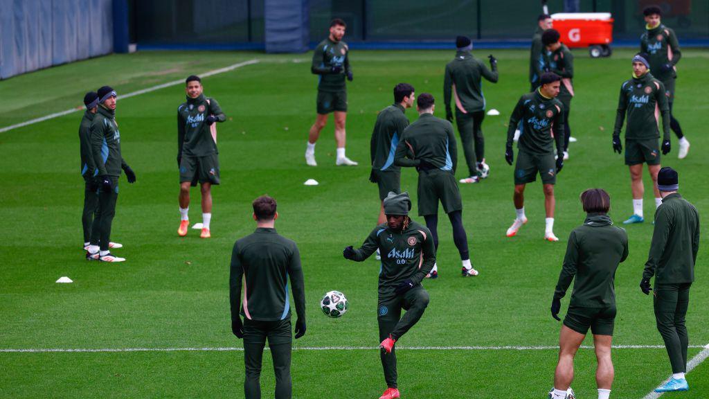 Manchester City training.
