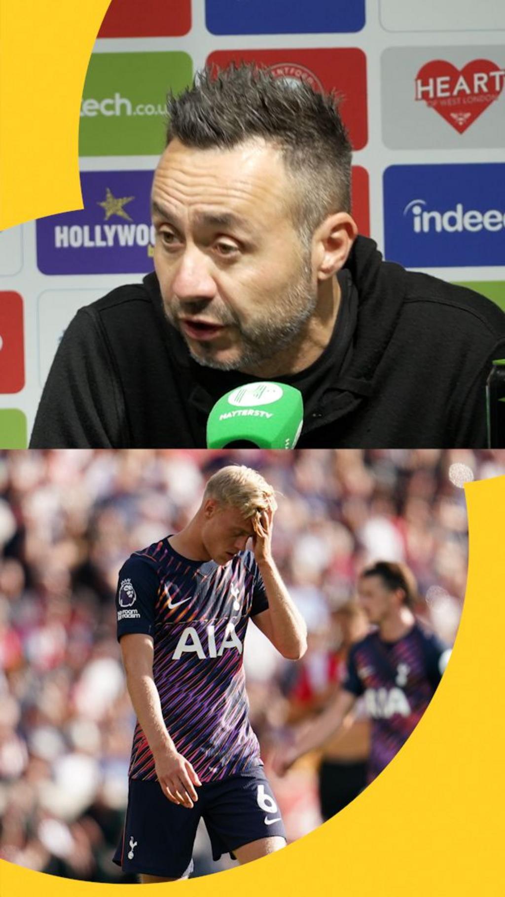 'I believe in my players' - Spurs boss Roberto De Zerbi after Brentford loss - BBC