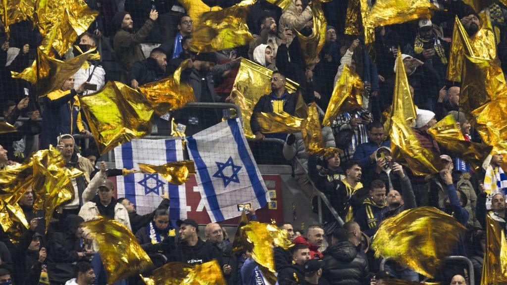  Maccabi Tel-Aviv supporters during the UEFA Europa League match between AFC Ajax Amsterdam and Maccabi Tel-Aviv at the Johan Cruijff ArenA on Nov. 7, 202