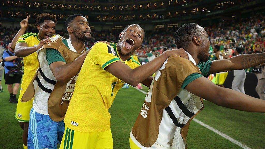 South Africa's players celebrate