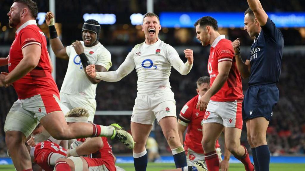 Fraser Dingwall celebrates against Wales