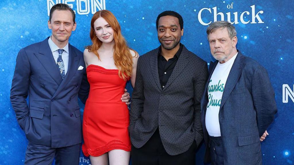 Tom Hiddleston and Chiwetel Ejiofor, alongside Gillan and Star Wars actor Mark Hamill at the Los Angeles premiere of the film