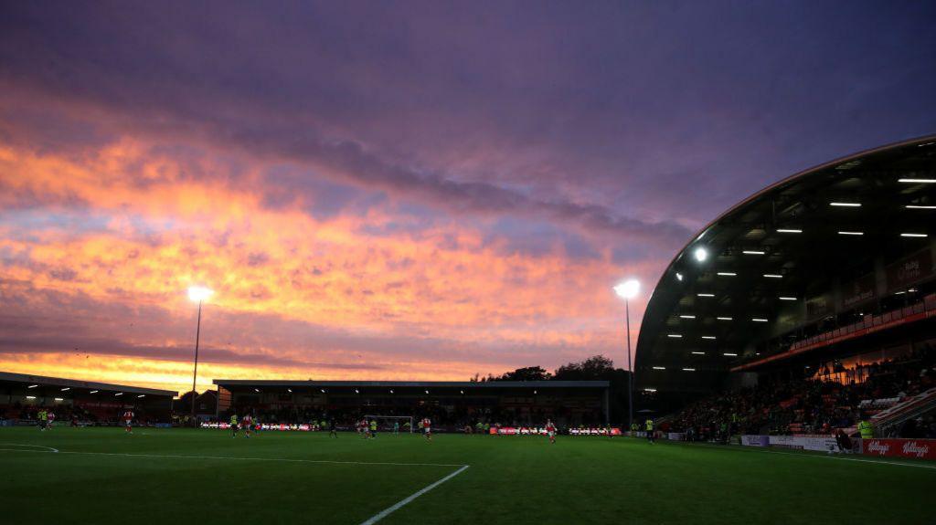 Highbury Stadium, Fleetwood in fading light