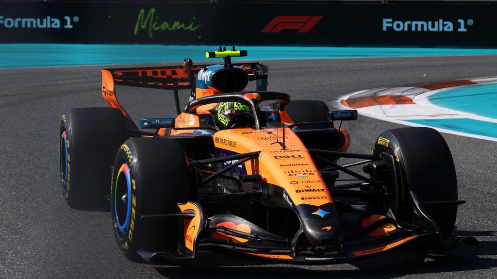 McLaren's Lando Norris in Miami Grand Prix sprint qualifying