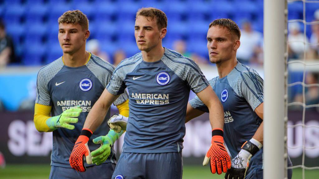 Carl Rushworth, Tom McGill and Bart Verbruggen on Brighton's pre-season trip to USA in 2023