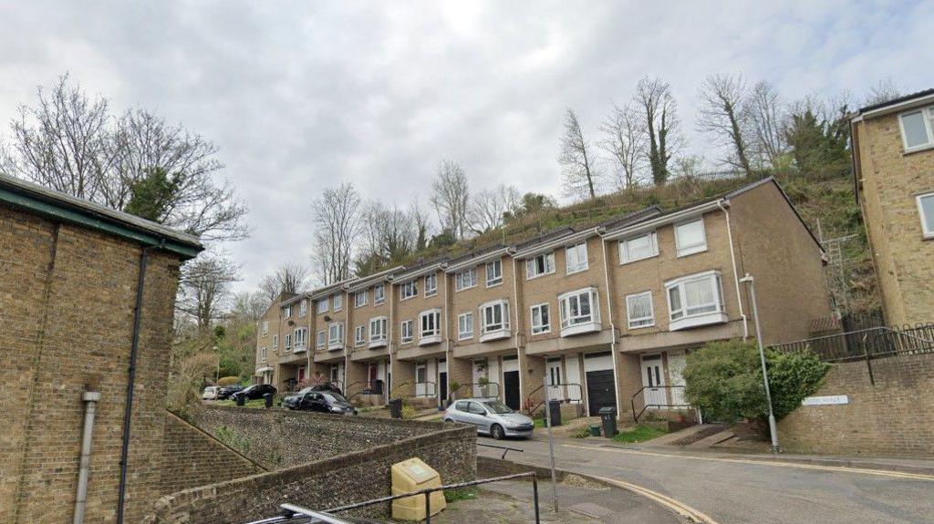 View of houses in Anstee Road, Dover, Kent