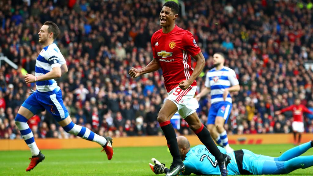 Marcus Rashford celebrates