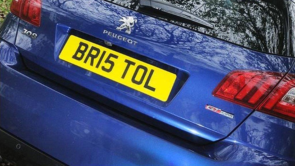 BR15TOL registration plate